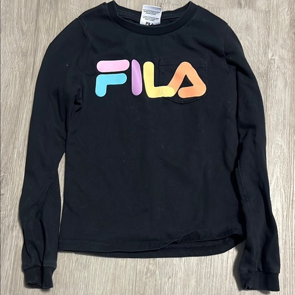 Fila Black Shirt with Colorful Logo - Picture 1 of 1